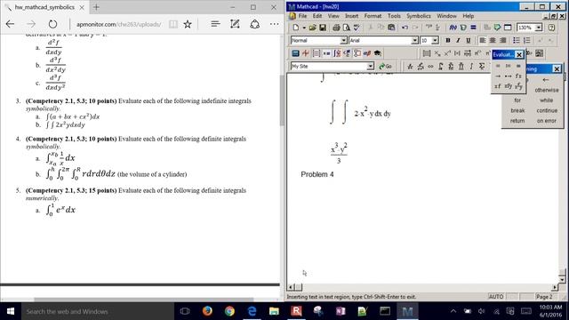 MathCAD Graphing and Calculus