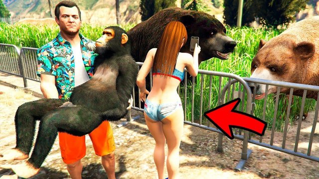 РЕАЛЬНАЯ ЖИЗНЬ С ДЕВУШКОЙ В ЗООПАРКЕ С ЖИВОТНЫМИ в ГТА 5 МОДЫ! ОБЗОР МОДА GTA 5 ВИДЕО ИГРЫ MODS