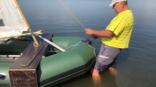 Лодка ПВХ с парусом "Оптимист"