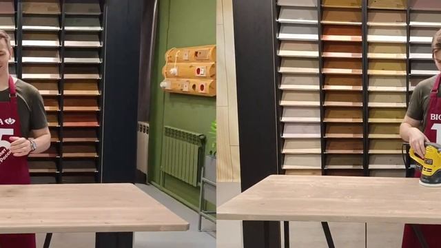 Как покрасить деревянную столешницу в цвет маслами Biofa