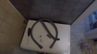 Как удлинить шланг стиральной машины с помощью штуцера и хомутов.