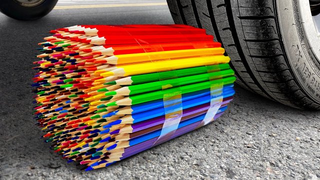 Машина Давит Предметы под Колесом АСМР МАШИНА