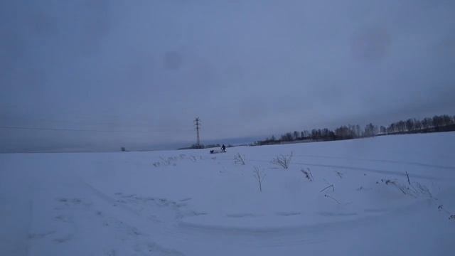 Мотобуксировщик ORR-73 на 380 гусянке, для глубокого снега. Первые полевые испытания и обкатка.