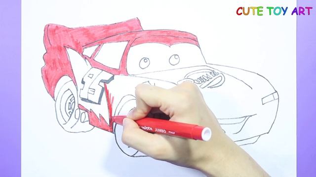 Раскраска МОЛНИЯ МАКВИН для детей | Как нарисовать Маквин