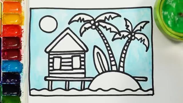 Рисуем фломастерами. Простой милый рисунок. Рисование для детей