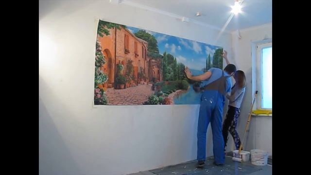 Как наклеить фреску или тяжелые обои