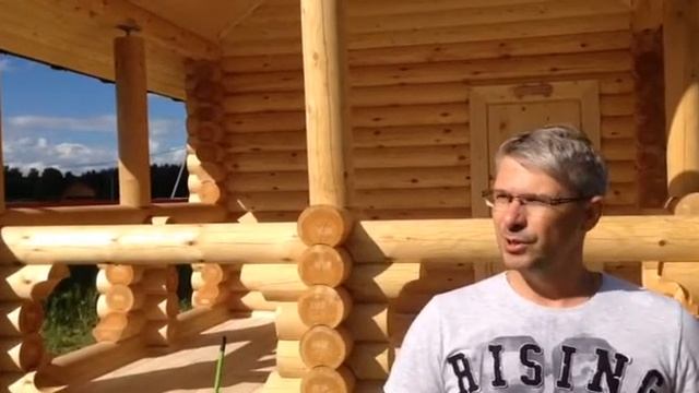 Отзыв заказчика о построенной бане из оцилиндрованного бревна
