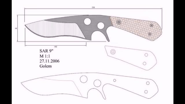 Чертежи для изготовления ножей