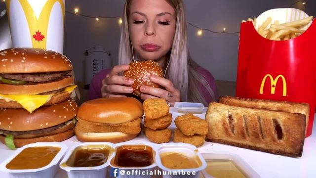 ASMR MCDONALDS CHICKEN SANDWICH, BIG MAC, APPLE PIE, CHICKEN NUGGETS, FISH FILLET FRIES MUKBANG 먹방