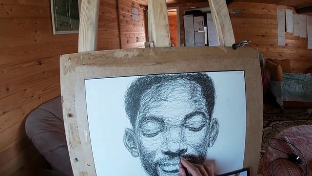 Рисую Уилла Смита/безотрывная техника рисования