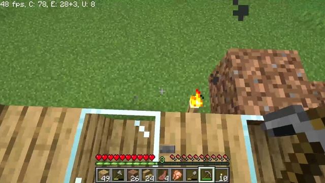 ЧАСТЬ#1 Просто выживание в Minecraft "Первые хлопоты и постройка дома"