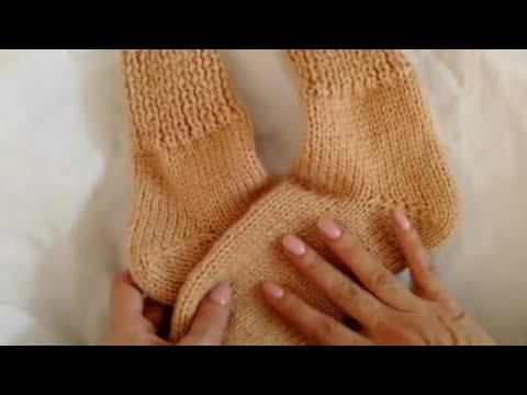 Простые носки на двух спицах по-быстрому