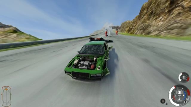 ЧЕЛОВЕК БЕНЗОПИЛА ПРОТИВ МАШИН! ВЫЖИВАНИЕ НА СПУСКЕ СМЕРТИ В BeamNG.drive