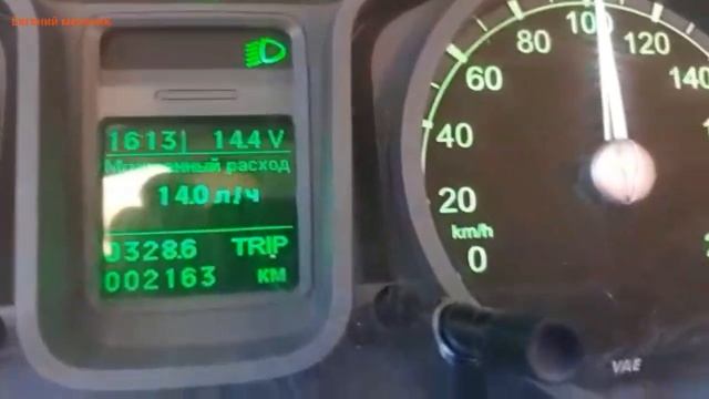 Расход топлива газель Next с дизельным двигателем на 100 км/ч в загородном цикле.