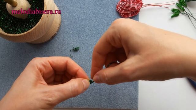 РОЗА из БИСЕРА для НАЧИНАЮЩИХ - мастер-класс