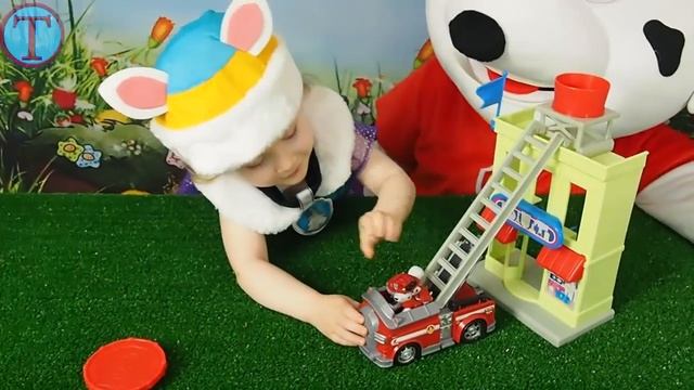 Тома и Игрушки Щенячий Патруль. Маршал спасает котенка Кайли.  Бухта приключений. Часть 1