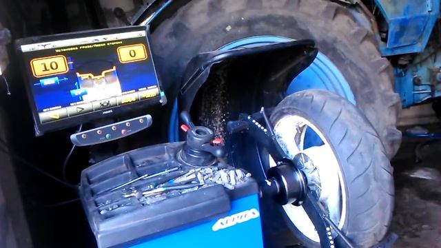 Балансировка мото колеса.