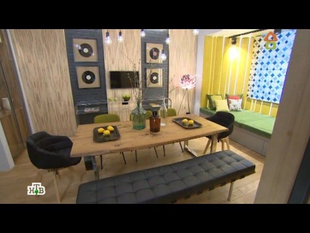 "Дачный ответ": Гостиная с необычным потолком и эркером-трасформером