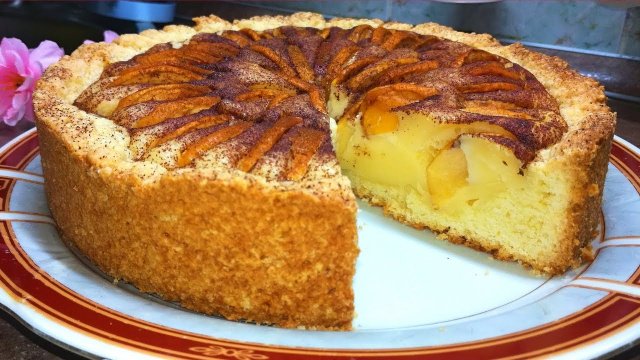 Творожный пирог ? Пирог с творогом и яблоками из песочного теста. Очень простой рецепт.