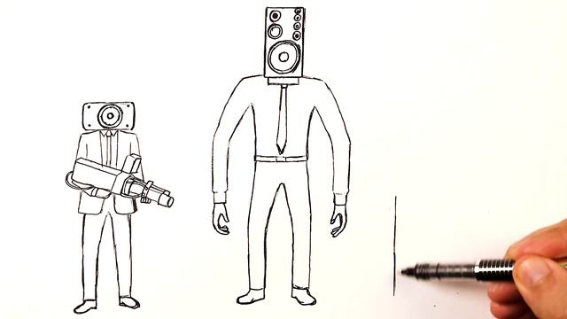 Как нарисовать Skibidi Toilet персонажи