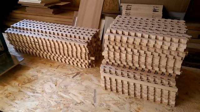 Декоративные решетки из дерева ясеня изготовление