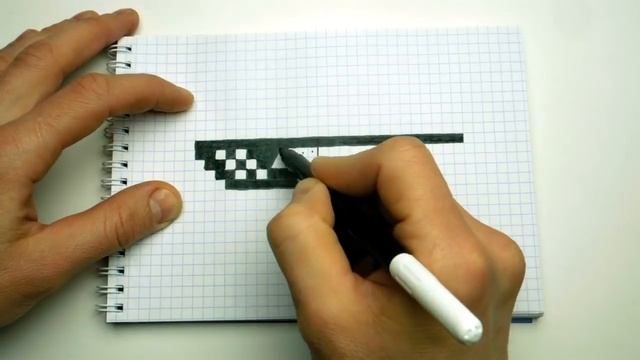 Рисунок по клеткам. Крутые очки. Как нарисовать Простой рисунок.