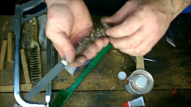 Рукоять из рога для ножа из сверла