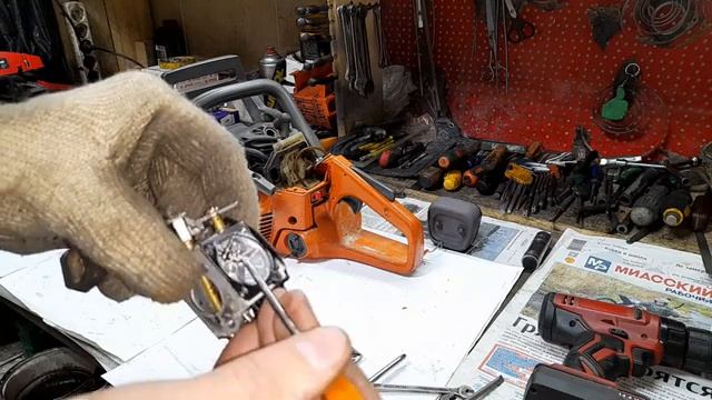 Husqvarna 137/142. Диагностика, ремонт карбюратора.