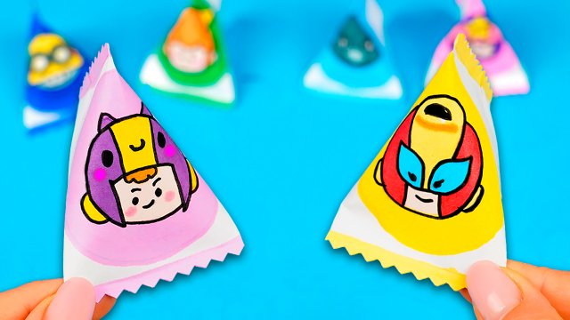 Бумажные сюрпризы Бравлы! Как сделать коробку из бумаги своими руками  Лайфхаки для школы