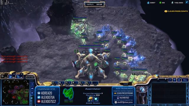 ЗВЕЗДЫ В 2Х2: Alex007 & Basset VS BratOK & DIMAGA - Командный шоуматч и Free For All в StarCraft II