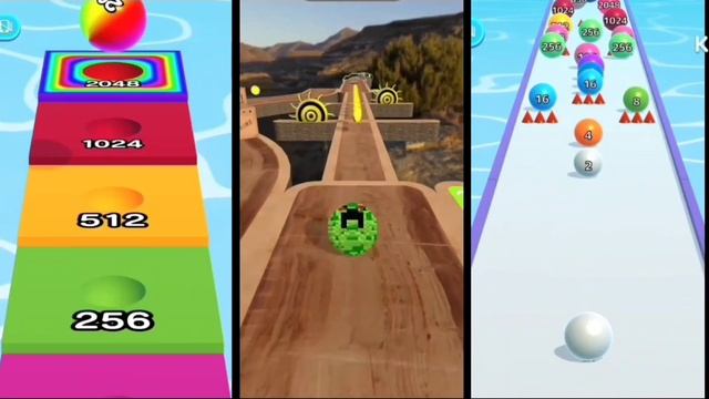 Triple Games , Ball Run 2048 // Going Balls // Ball Run Infinity - gameplay walktrough android iOS