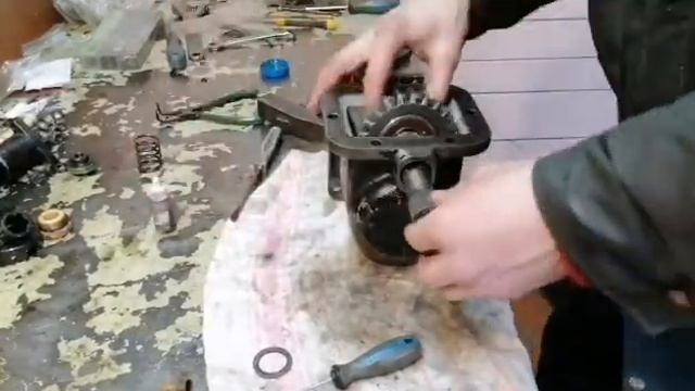 сборка коробки отбора мощности камаз