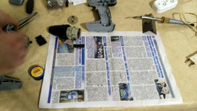 Замена электродвигателя шуруповерта Интерскол ДА - 10/14.4МЗ