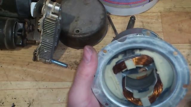 Медь и алюминий в одной катушке. Мотор пылесоса.