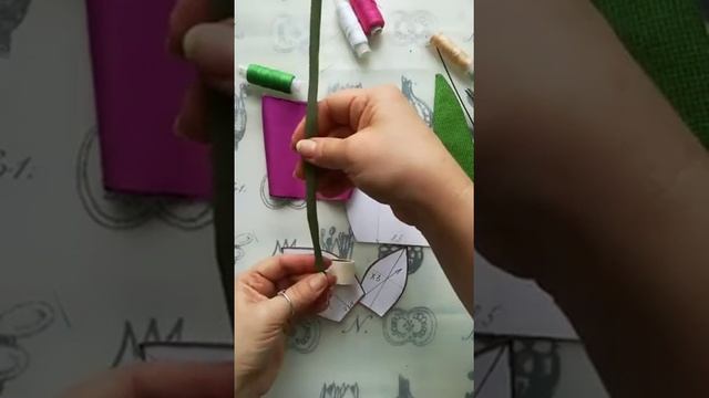 Тюльпан из текстиля 2