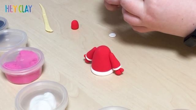 Как сделать из пластилина Деда Мороза? Лепим из воздушного пластилина Hey Clay