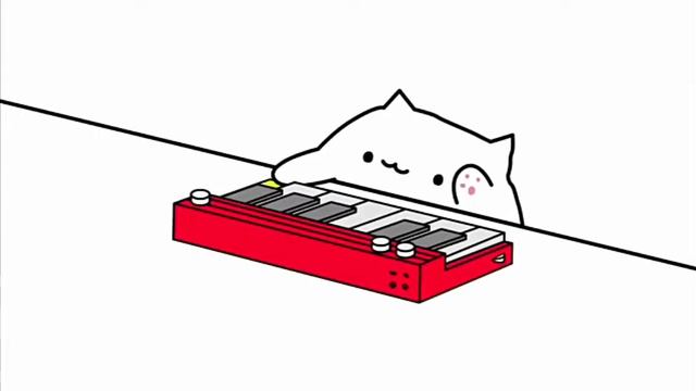 кот играет на пианино мем