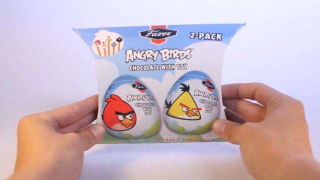 2 Шоколадных Сюрприз Яйца Злые Птички Мультфильм Игра Игрушки Angry Birds Game