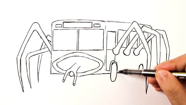 Как нарисовать Автобуса Пожирателя