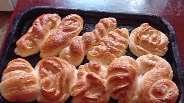 Булочки из дрожжевого теста. Тесто дрожжевое на воде без яйца. ????☕☕