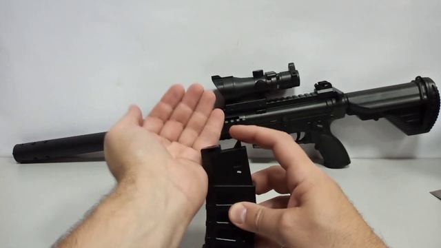 Детский автомат M416 стреляет орбизами, на аккумуляторе, с оптическим прицелом