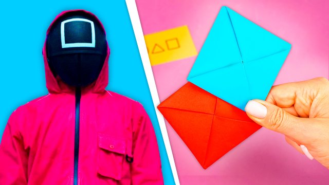 Игра в Кальмара Как сделать игру Ттакджи из бумаги Diy squid game.