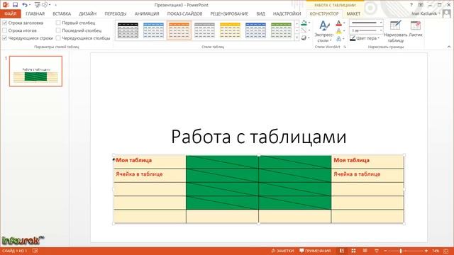 Работа с таблицами | Презентация просто #9 | Инфоурок