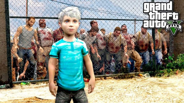 ИГРАЮ ЗА РЕБЕНКА В ЗОМБИ АПОКАЛИПСИС В ГТА 5! ПОБЕГ ОТ ТОЛПЫ ЗОМБИ ОБЗОР МОДА GTA! ГТА 5 МОДЫ MODS