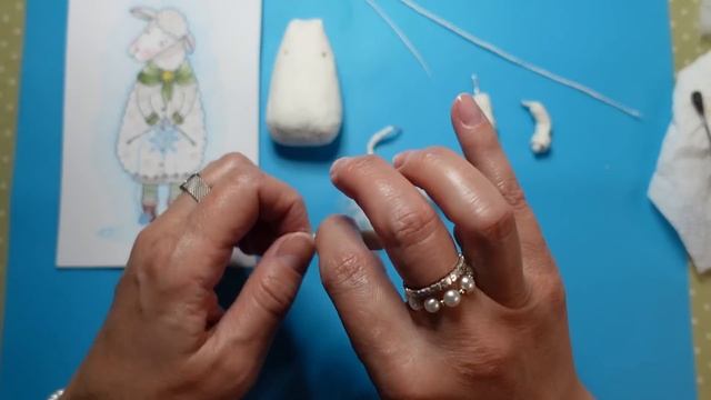 МК Ёлочная ватная игрушка  "Овечка" Часть 2.  DIY Cotton wool Christmas Ornament '' Sheep'' Part 2.