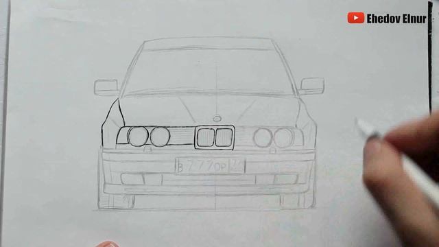 Как нарисовать машину БМВ