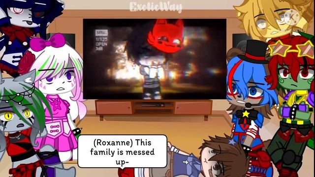 Security Breach reacts to Afton Family [] Fnaf [] Gacha Club