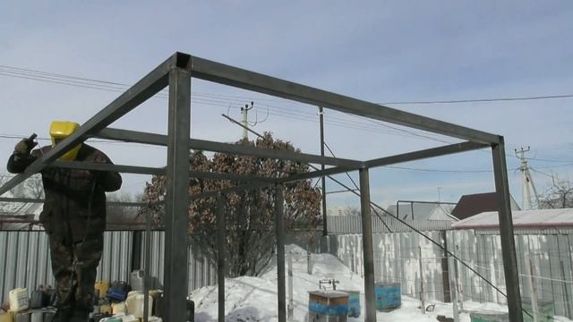 Стоянка для техники/Строим бытовку 6 х 2.4/Строительный вагончик своими руками/Часть 1/ г. Тамбов