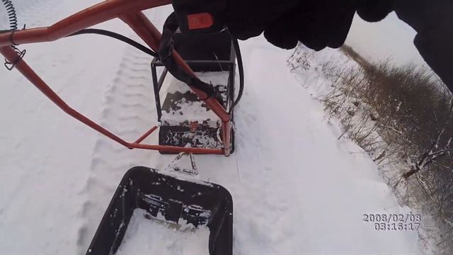 самодельный мотобуксировщик (мотособака)