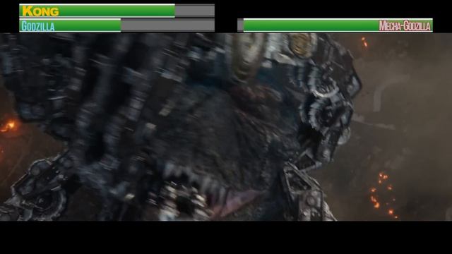 Godzilla and Kong vs Mecha-Godzilla…with healthbars